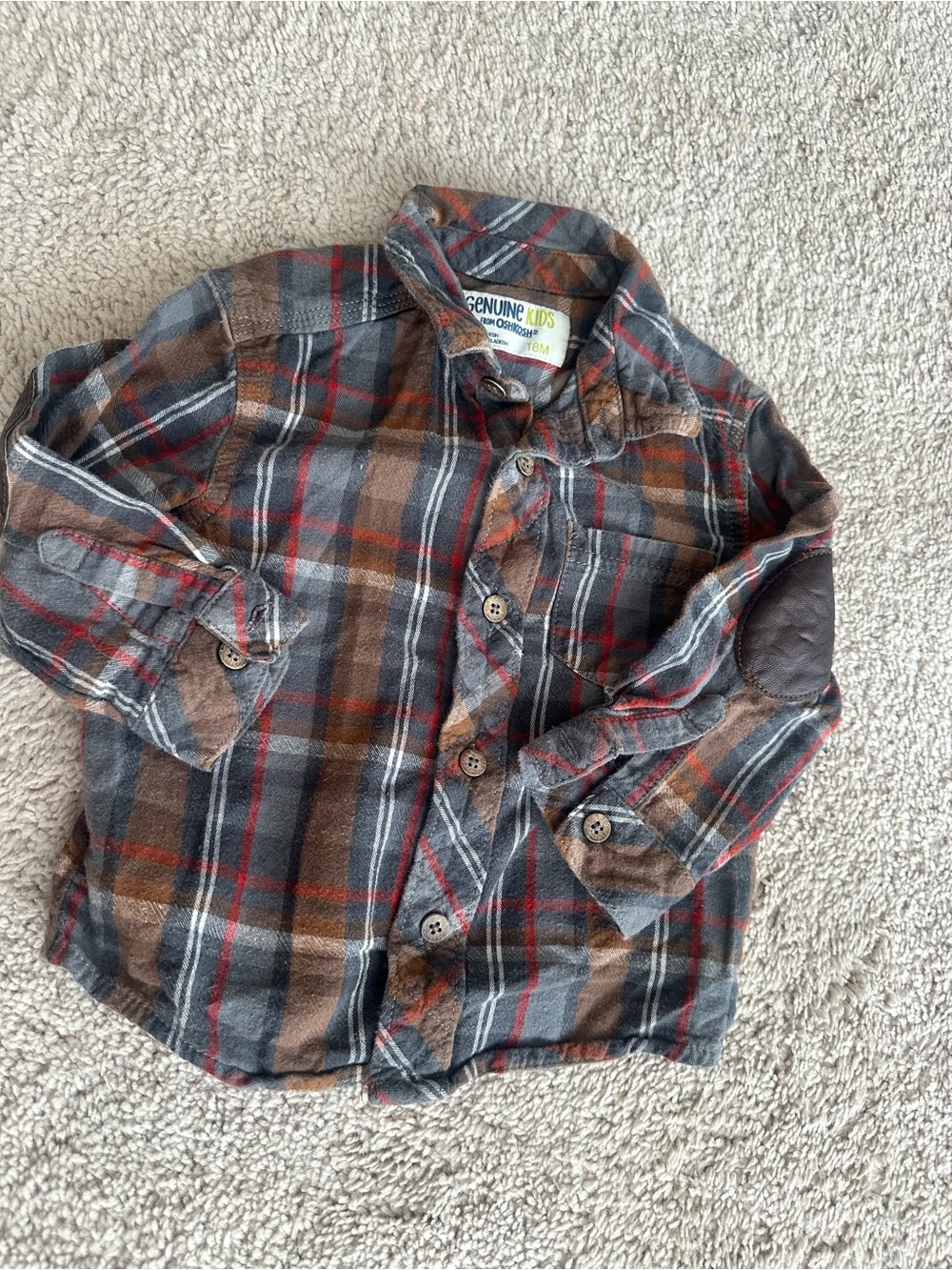 Genuine Kids by OshKosh Plaid Button-Front Shirt